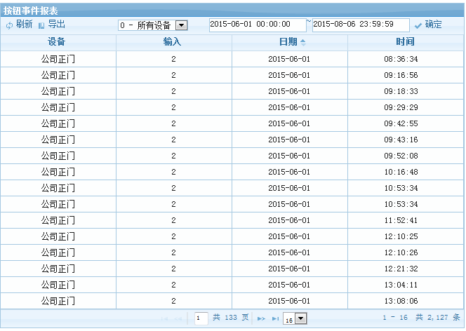 塞伯罗斯iscs2015系统门禁报表3