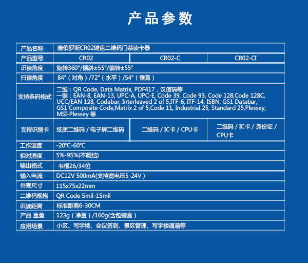 产品参数